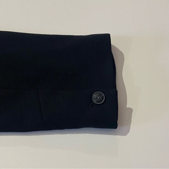 Banana Repuiblic Band-Collar Blazer Button Front Black Preppy Women's - Picture 10 of 14